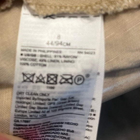 Banana Republic ladies size 8 khaki, square neck, button down, midi dress - Picture 6 of 6